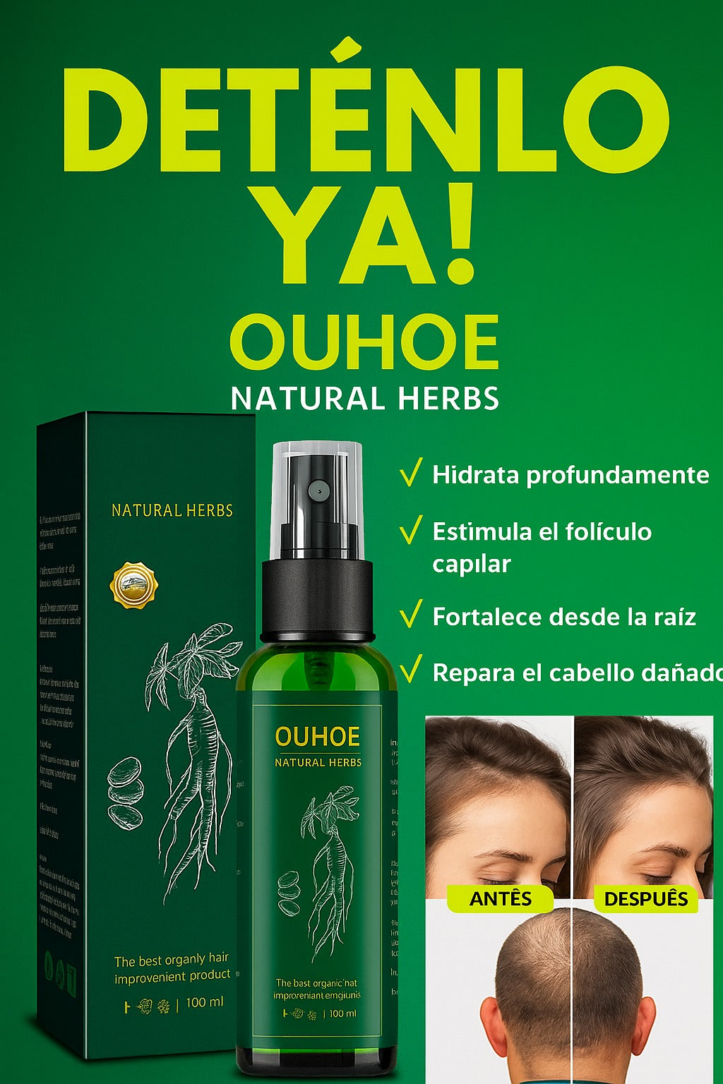 DETÉN LA CAÍDA DE CABELLO CON OUHOE